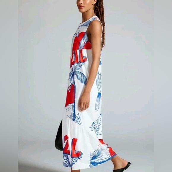 FARM for Anthropologie Welcome To Brazil Midi Dress - Picture 4 of 5